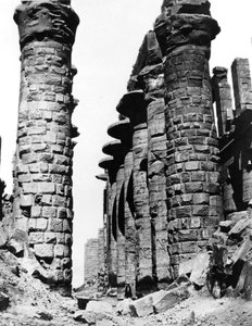 Kolonnade, Hypostylhalle, Ägypten, 1878 von Félix Bonfils
