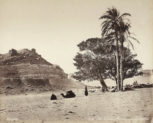 Wüstengebiet am Stadtrand von Kairo, Ägypten von Félix Bonfils
