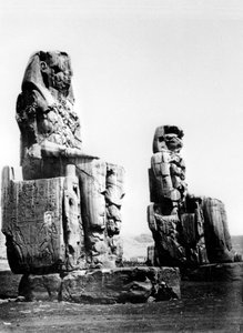 Die Kolosse von Memnon, Theben, Nubien, Ägypten, 1878