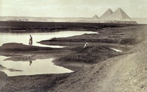 Die Pyramiden von Gizeh, ca. 1880 von Félix Bonfils