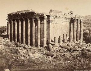 Der Tempel des Bacchus, in der archäologischen Zone von Heliopolis oder Baalbek, antike syrische Stadt, heute Libanon