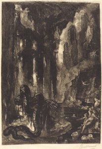 Ohne Titel (Der Traum des Moguls?) von Félix Bracquemond after Gustave Moreau
