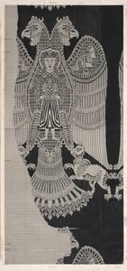 Schematische Zeichnung von Buyid-Seide (1962.264) von Félix Guichert