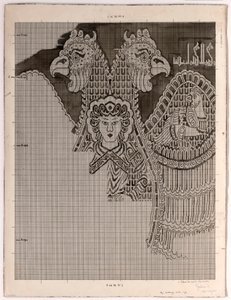 Schematische Zeichnung von Buyid-Seide (1962.264) von Félix Guichert