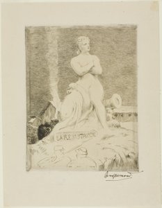 Die Statue des Widerstands von Falguière, Platte vier von Die Belagerung von Paris, 1870