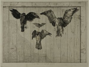 Der obere Teil einer Tür von Félix Henri Bracquemond