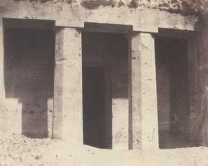 Béni-Haçan, Hypogäische Architektur - Grab von Amoneï, 1851-52, gedruckt 1853-54 von Félix Teynard