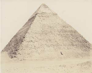 Djizeh Nekropole von Memphis, Pyramide von Chephren, 1851-52, gedruckt 1853-54 von Félix Teynard