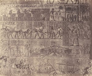 El-Kab élethya, Hypogäische Architektur - Grab von Phapé - Skulptur..., 1851-52, gedruckt 1853-54 von Félix Teynard