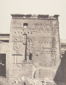 Ile de Fileh Philä, Zweiter Pylon - Östlicher Teil, 1851-52, gedruckt 1853-54 von Félix Teynard