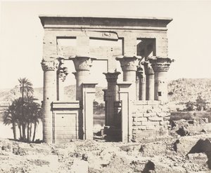 Ile de Fileh Philä, Gebäude des Ostens - Westfassade - Ansicht von Félix Teynard