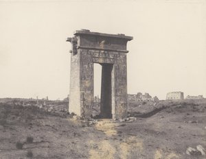 Karnak Theben, Großes Nordtor, Ansicht vom Punkt X, 1851-52, gedruckt 1853-54 von Félix Teynard