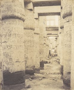 Karnak Theben, Palast - Hypostylsaal - Fenster und Kapitelle..., 1851-52, gedruckt 1853-54
