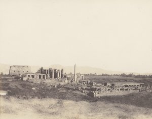 Karnak Theben, Gesamtansicht der Ruinen vom Südosten von Félix Teynard