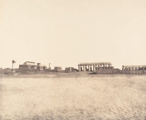 Louksor Theben, Gesamtansicht der Ruinen von Félix Teynard