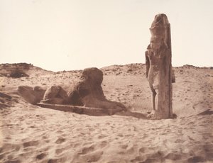 Séboûah, Tempel, Koloss und Sphinx der linken Seite der Allee von Félix Teynard