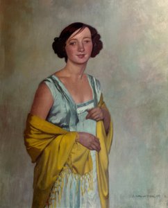 Damenbildnis mit gelbem Schal von Félix Vallotton