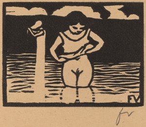Mädchen hebt ihr Hemd, 1893