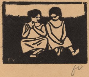 Zwei Mädchen in Hemden, 1893 von Félix Vallotton