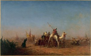Karawane auf dem Weg nach Mekka, zwischen 1880 und 1885 von Félix Ziem