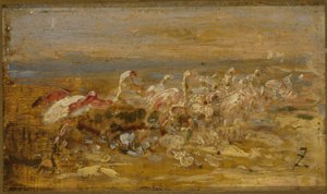 Flamingos, 2. Hälfte des 19. Jahrhunderts von Félix Ziem