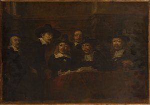 Die Syndics der Drapiers, Kopie nach Rembrandt, circa 1853 von Félix Ziem