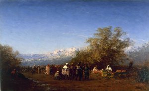 Markt in Fès von Félix Ziem