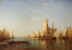 Schiffe auf dem Canal Grande, Venedig
