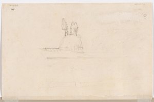 Skizze für Pavillon in der Nähe einer Moschee, 1800er Jahre von Félix Ziem