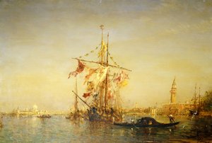 Das Bacino Venedig mit Schiffen