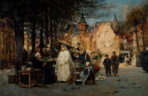 Die erste Kommunion, 1894 von Flora Macdonald Reid