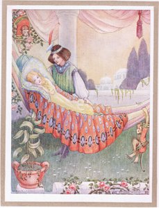 Die Prinzessin legte die Mädchen in Hängematten von Flora White