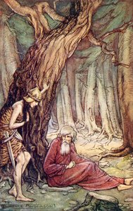 Boadicea und der Druide, aus dem Gedicht Boadicea von William Cowper, aus Lesungen aus historischen Romanzen, veröffentlicht 1914