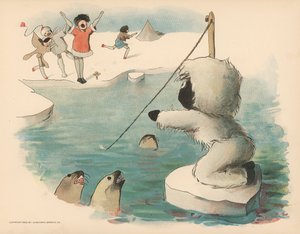 Illustration für Die Golliwoggs Polarabenteuer von Florence K. Upton