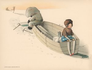 Illustration für Die Golliwoggs Polarabenteuer von Florence K. Upton