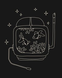 Astronautenhelm im Wasser von Florent Bodart