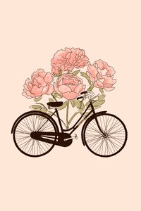 Fahrrad und Blume: Paris von Florent Bodart