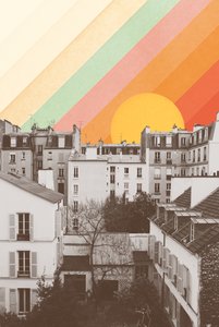Regenbogenhimmel über Paris von Florent Bodart