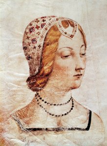 Miniatur, die Laure darstellt