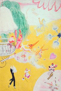 Liebesflug eines rosa Zuckerlherzens von Florine Stettheimer