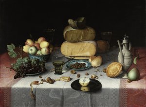 Stillleben mit Käse, um 1615