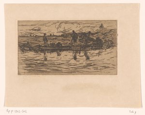 Landschaft mit zwei Figuren am Wasser von Floris Verster