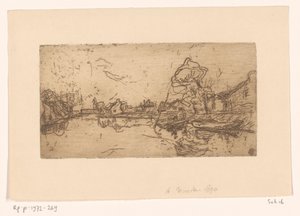 Flusslandschaft mit Figuren in einem Boot von Floris Verster