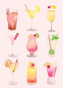 Lebhafte Sommer Cocktails