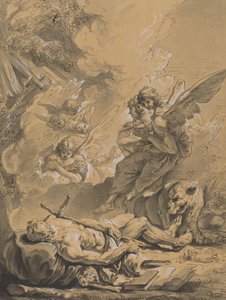 Tod des Heiligen Hieronymus von Follower of Francesco Fontebasso