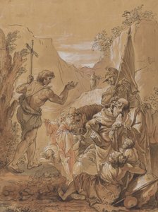 Predigt von Johannes dem Täufer in der Wildnis von Follower of Francesco Fontebasso