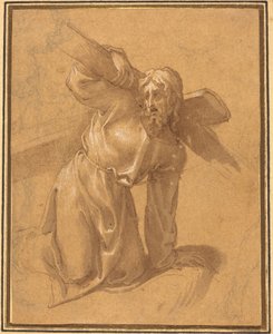 Christus fällt unter dem Kreuz von Follower of Francesco Salviati