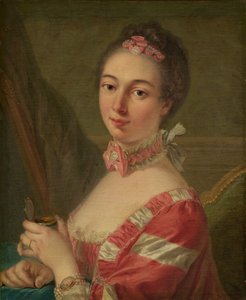 Porträt einer Dame von Follower of Louis Michel Van Loo