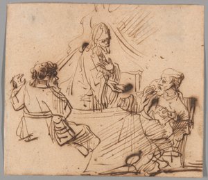 Das Abendmahl in Emmaus von Follower of Rembrandt van Rijn