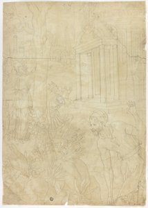 König opfert im Tempel der Diana von Fontainebleau School